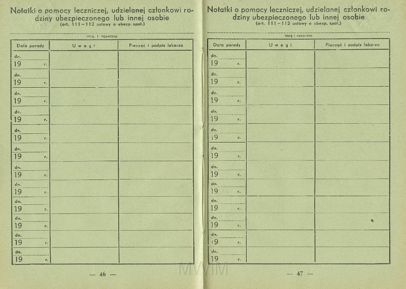 KKE 5431-26.jpg - Dok. Legitymacja ubezpieczeniowa. Legitymacja wydana przez Ubezpieczenia Społeczne w Wilnie dla Michała Katkowskiego (ur. w Taboryszkach), Wilno, 4 IV 1936 r.